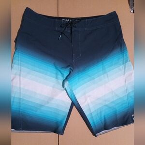Billabong Men's Black and Blue Gradient Board Shorts